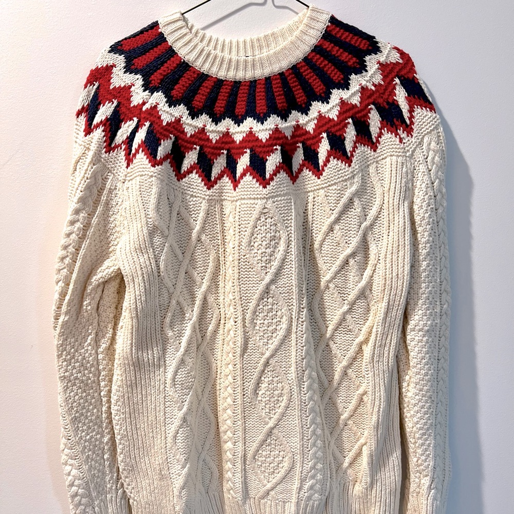 J Crew Oversized Fisherman’s Sweater - worn once - M